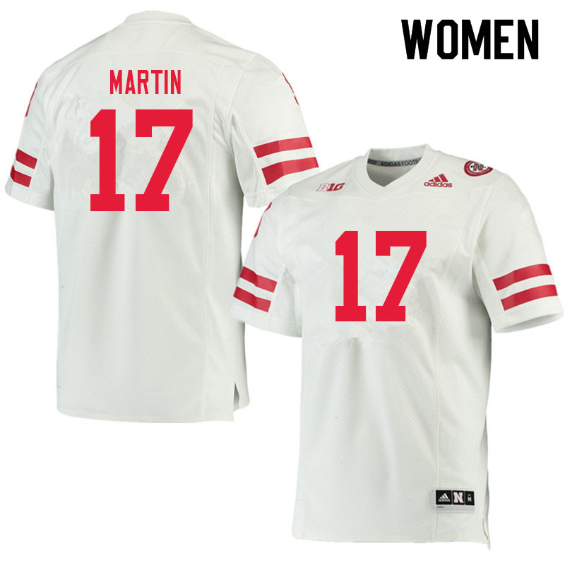 Women #17 Jalil Martin Nebraska Cornhuskers College Football Jerseys Sale-White